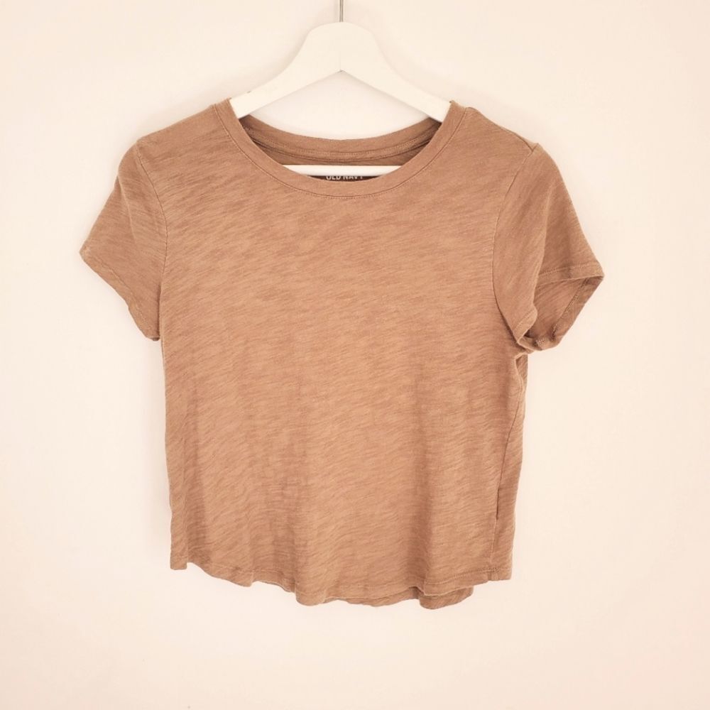Old Navy Tan Brown Cotton Tee Size XSP